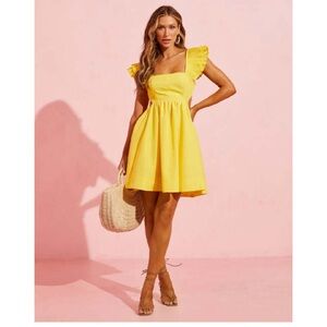 VICI Sabaneta Cotton Pocketed Babydoll Dress